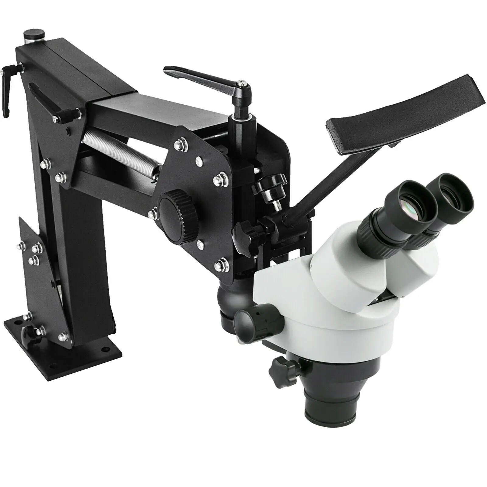 【DealsForYouDays】VEVOR Micro Inlaid Mirror Multi-Directional Microscope with Spring Bracket Multi-Directional Micro-Setting Microscope Microscope Gem Diamond Setting Machine with Stand Jewelry Tools 7X-45X