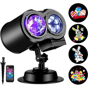Easter Outdoor Decor Projector Lights, 2026 Upgraded Holiday Projector with 19 HD Replaceable Slides (Ocean Wave & Patterns), Weatherproof Easter Light Show