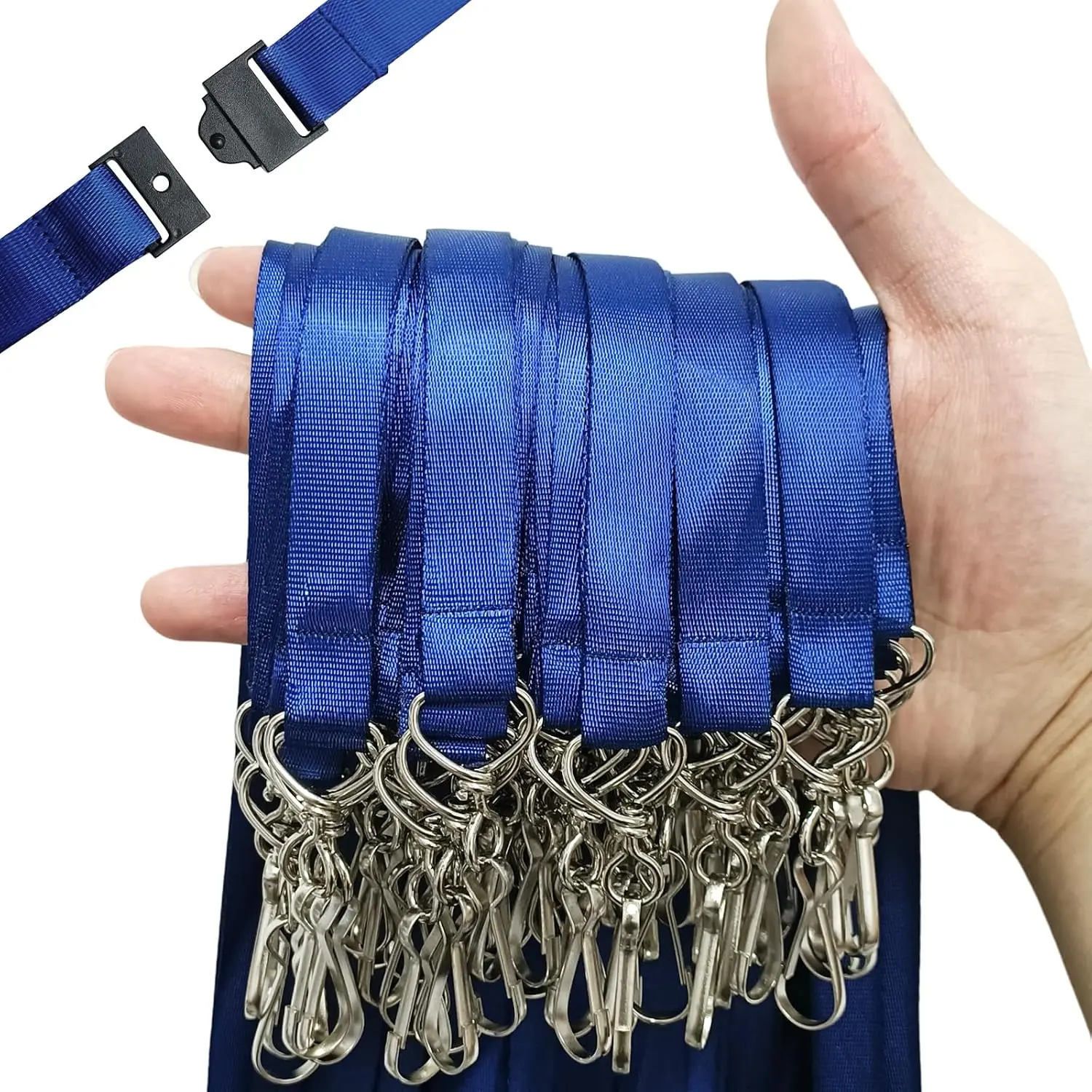 25/50Pack Breakaway Lanyards for Id Badges,Teacher Lanyard with J-Hook Bulk Flat Lanyards for Name tag ID Badge Holr