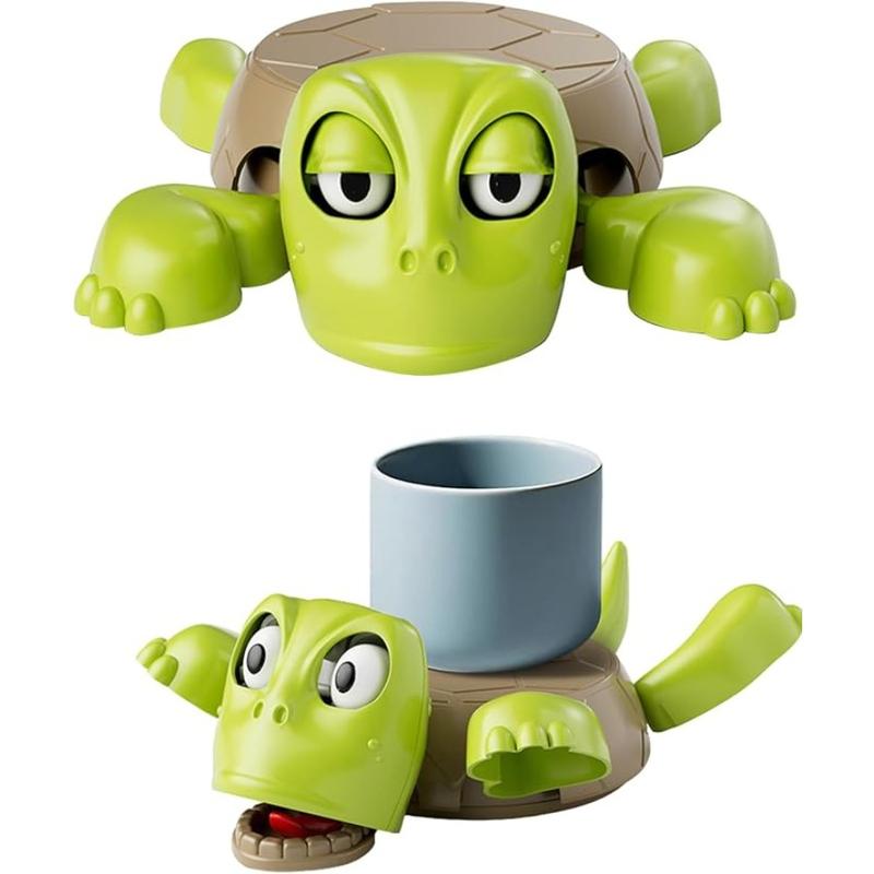 Turtle Coaster with Fun Expressions, Adjustable Legs and Face, Ideal Gag Gift for Turtle Lovers, Quirky Home Decor and Stress Relief Toy, Quirky Turtle Coasters