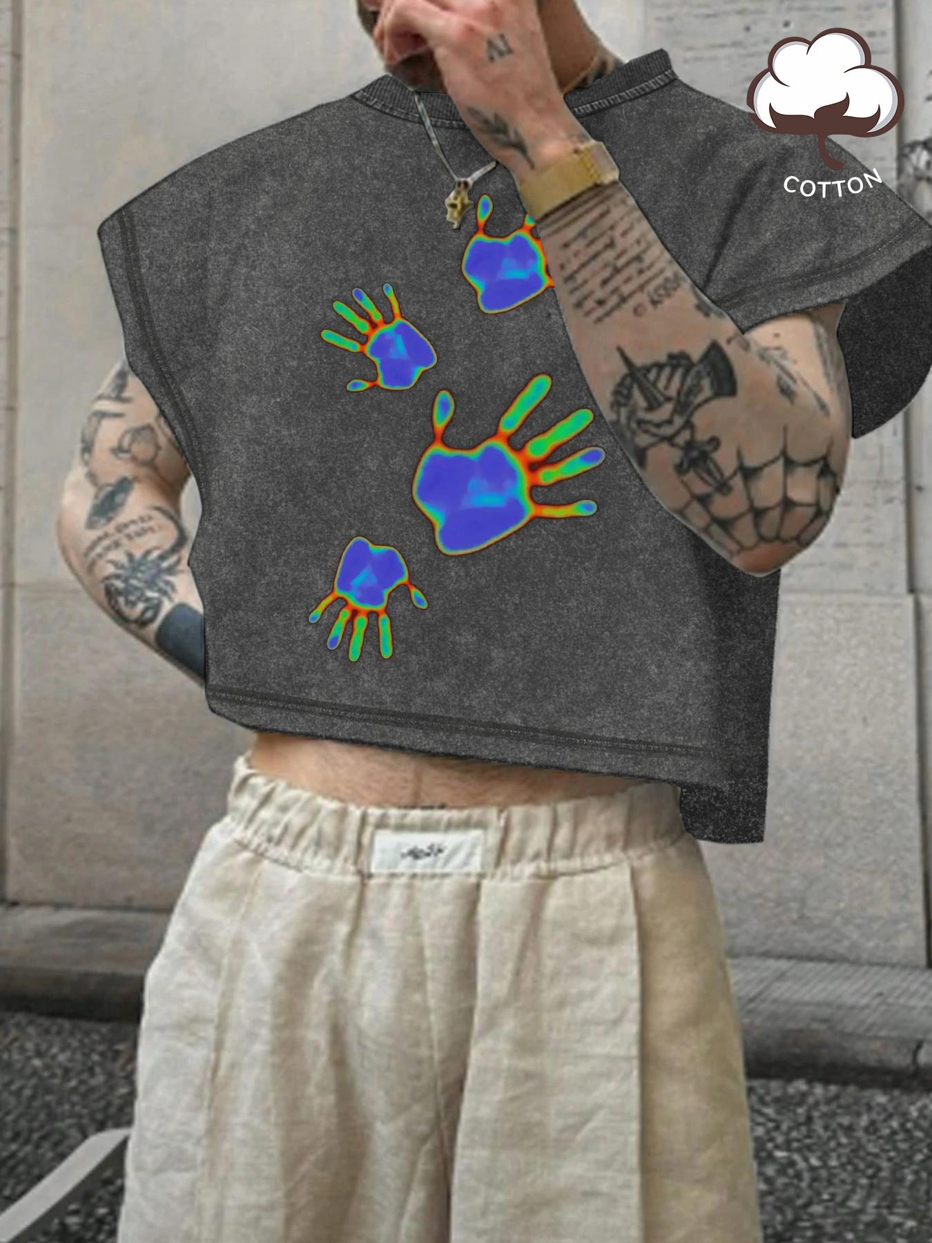 Men's Basic Solid Color Crop Tank Top, Regular Fit Casual Sleeveless Round Neck Top for Summer, Fashion Men's Clothes for Daily Wear