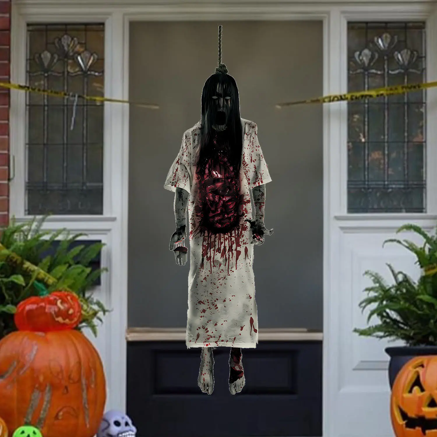 Halloween Scary Door Sticker, Halloween Atmosphere Decorative Door Sticker, Window Sticker, Festival Party Bedroom Living Room Wall Sticker
