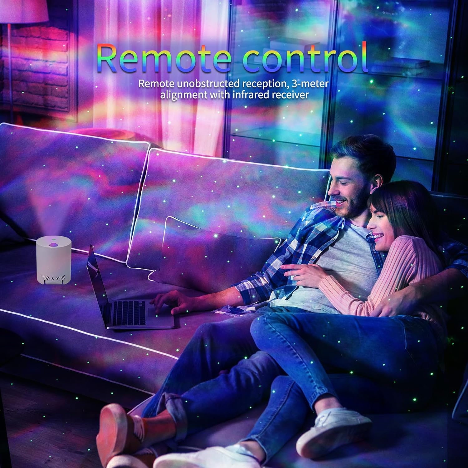 Star Projector, Galaxy Projector for Bedroom, Night Light Projector with Timer and Remote Control, Adjustable Speed and Brightness, for Aurora Projector for Bedroom, Living Room and Home Theater