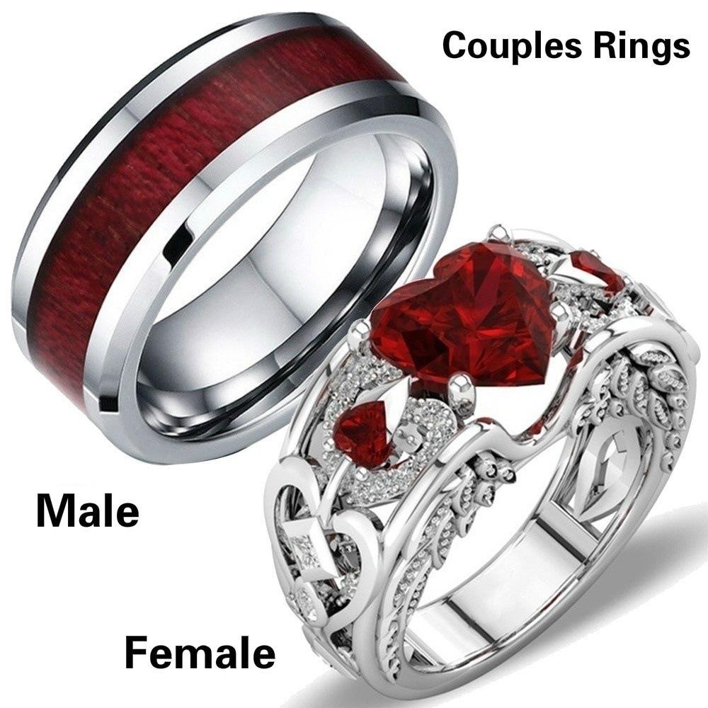 Stylish & Trendy Heart-Shaped Ring for Women — Ladies' Jewelry Diamond Ring — "Eternal Love" Heart Ring Set — Suitable for Both Him and Her