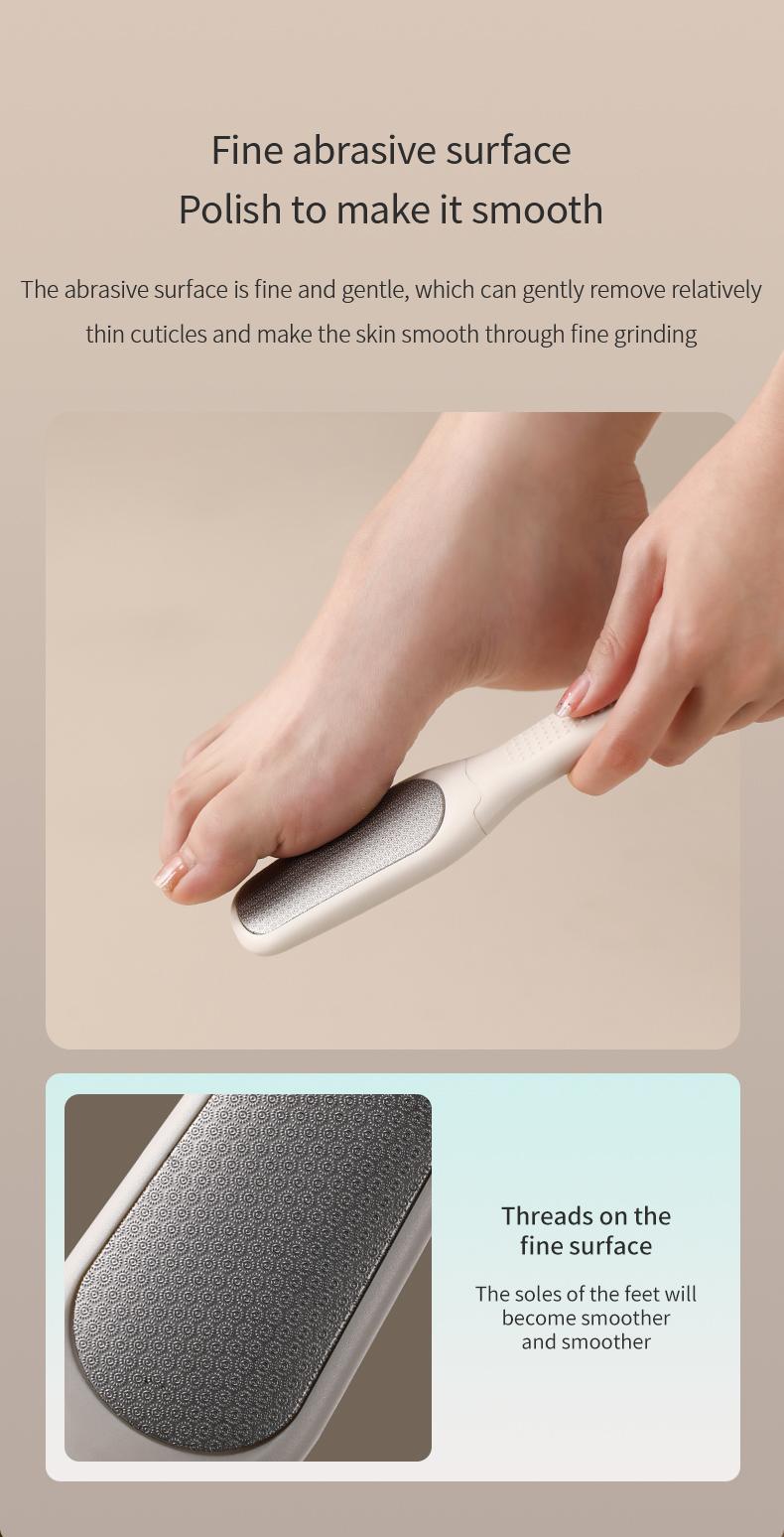 FaSoLa foot grinding tool for removing dead skin and calluses, home-use pedicure stone for scraping the soles and heels, double-sided foot scrubber