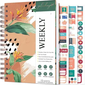 Weekly Planner - Undated Life Organizer & Budget Planner - Time Management, Goal Setting, To-Do List, Work-Life  & Habit  - 6.1? x 8.1? ( Terracotta)