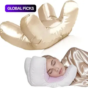 Face Massage Pillow with Washable Silk Pillowcase, Soft High-Quality Beauty Pillow with Plush Silky Polyester Filling for Ultimate Sleeping Comfort