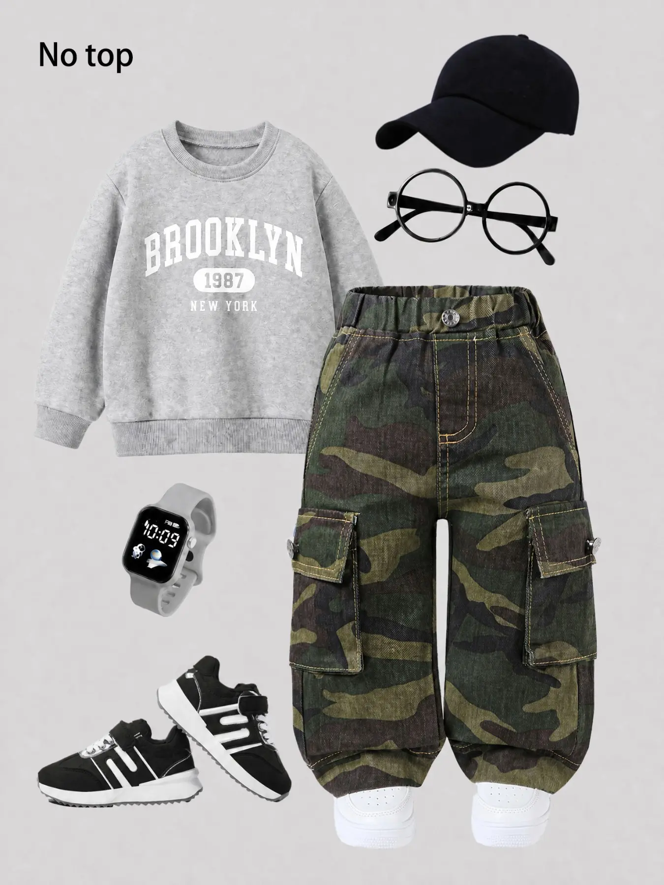 Boys' Denim Jeans, Four-Season New Arrival, Cool Retro Streetwear, Camouflage 3D Work Bag Design, Comfortable Cotton Fabric, Daily Wear, Toddler Jeans