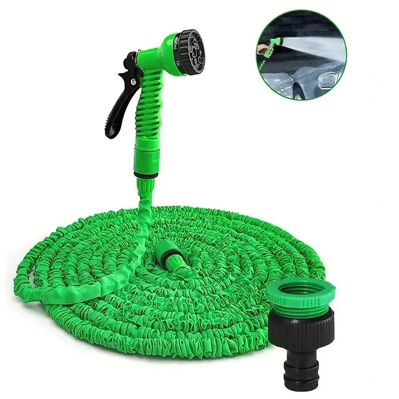 Hose Household High Pressure Watering and Car Washing Gun,Multifunctional Car Nozzle Shrink Hose Used in Garden Spray Gun Tool