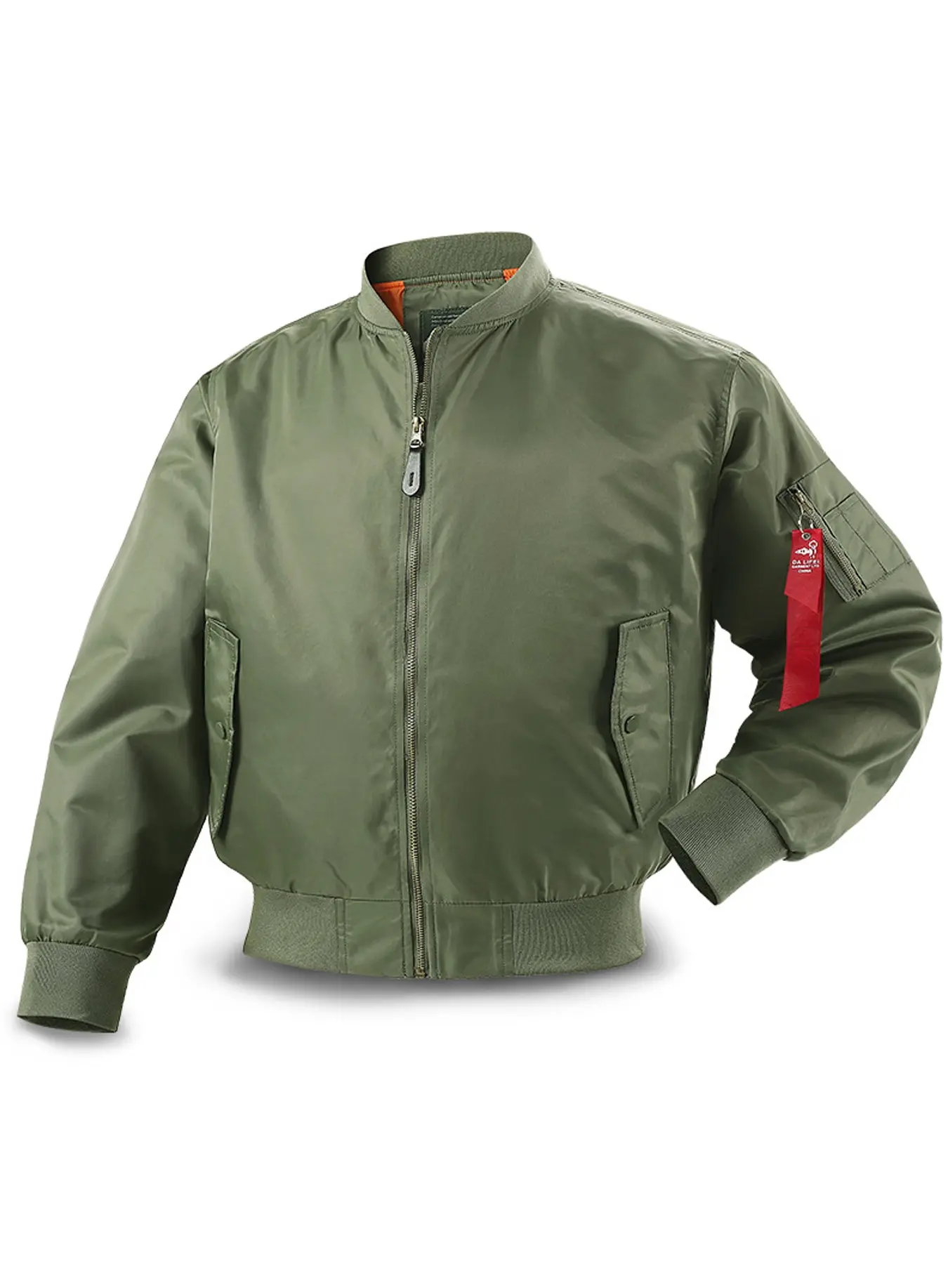 Teenager Plain Baseball Jacket, Men's Spring Fall Fashion Sleeve Pocket Design, Casual Loose-Fitting Outerwear, Versatile College Style Coat