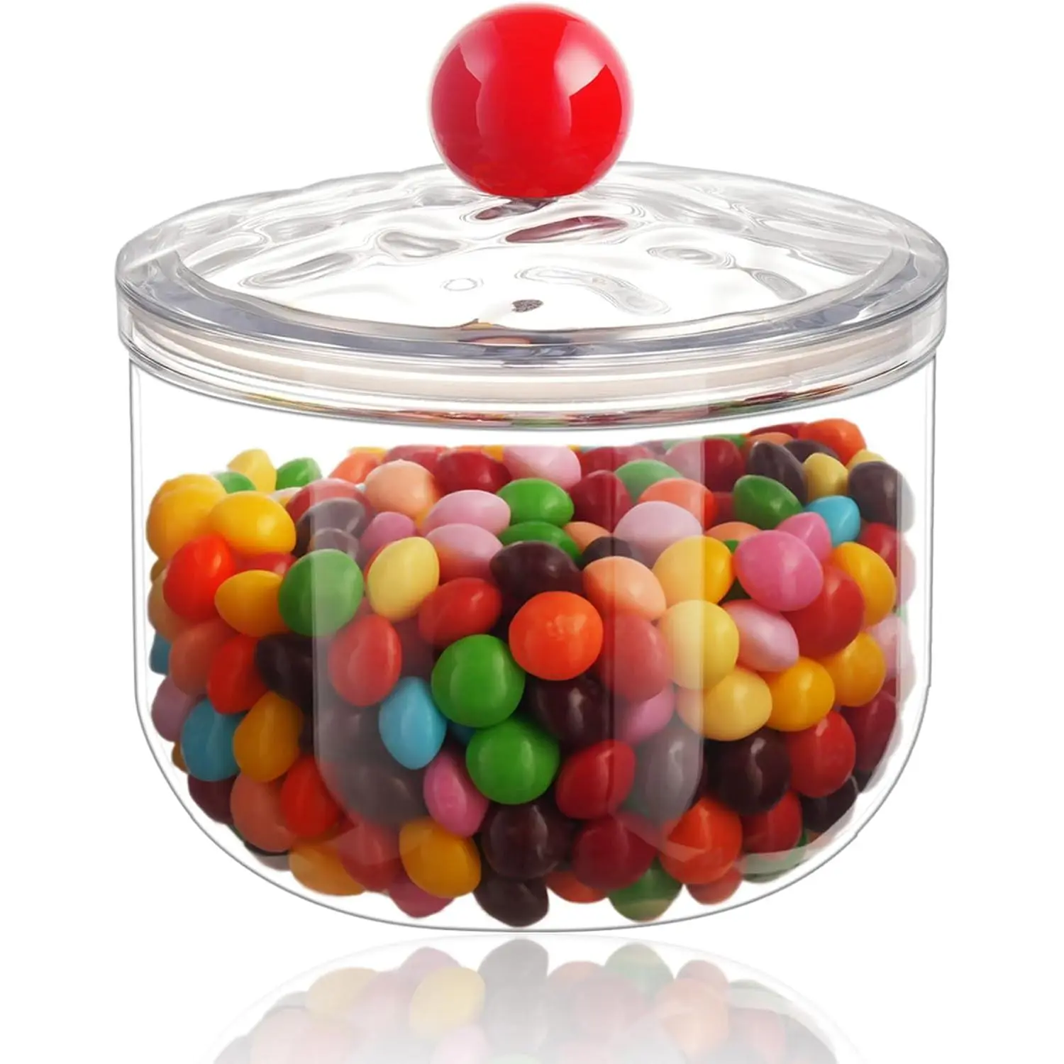 30 Oz Candy Jars with  - Clear Plastic Cookie Storage Containers Airtight  Canisters for Kitchen  Decorative Pantry Office Party Organize Sugar  Coffee Snacks (30 oz)