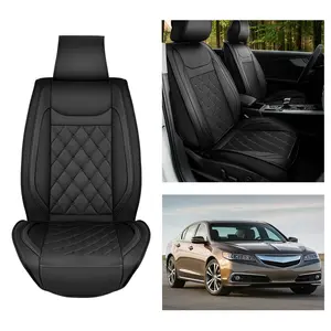 Nilight Kia Civic Corolla Hyundai Honda Camry CRV RAV4 Fusion Front Seat Covers Black, 2Pcs Front Seat Cover, Airbag Compatible