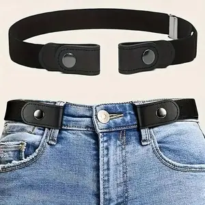 Unisex Traceless No-Buckle Elastic Belt, Adjustable Waist Cinch Belt for Jeans, Pants & All Waist Sizes, Comfortable Fit