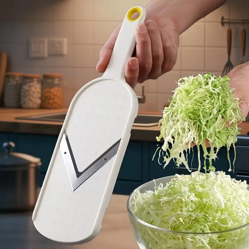 Multifunctional with Brush, Stainless Steel Blades, Durable Plastic Frame, Easy-To-Use Kitchen Tool for Home Cooking, Vegetable Cutter, Vegetable Cutting Slicer, Kitchen Gadgets