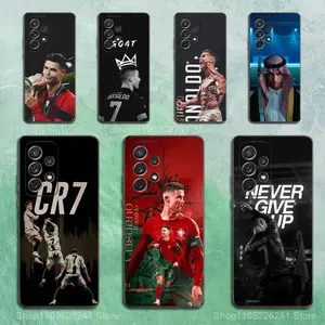 Football R-R-oNalDo-ES CR7 Phone Case For Samsung S22,S21,S26,S25,S24,S23,Ultra,FE,Plus,For iphone 17 16 15 14 13 12 11 17Air Plus Pro Promax Soft Silicone Black