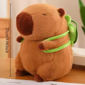 Capybara Plush Toy Set Mommy with 4 Little Capibaras Capibala Plushie Dolls Stuffed Animal Pillow Turtle Backpack cute girly gifts stuffed animals