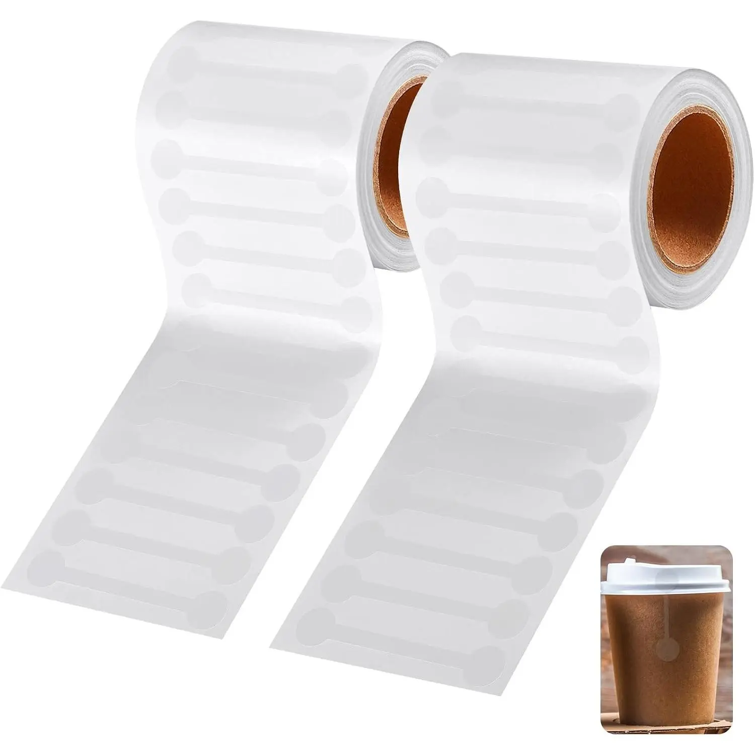 Tamper Evident Tape 2.75 x 0.5 Inch Tamper Proof Stickers Decals Evident Blank Tape Resistant Stickers for Food Drink Packaging Sealing Delivery Supply(Clear,2 Rolls)