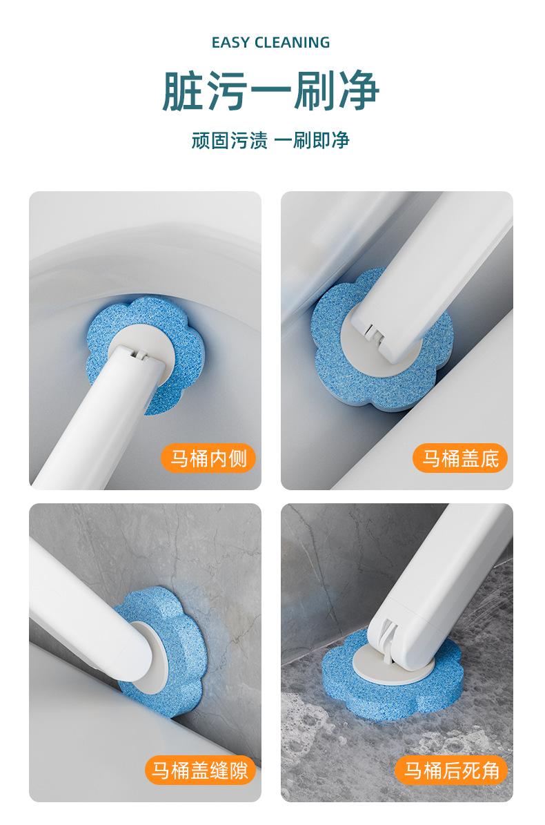 Disposable Toilet Brush Replaceable Wall-mounted Long Handle Toilet Brush Cleaning Tools WC Bathroom Accessories