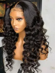 Soft Glue-Free Medium Curl Wig, 180% Density, 26 Inches Long, Daily Curl Style, 13x4x1 Lace Front Full Cap, Heat-Resistant Fiber Hair
