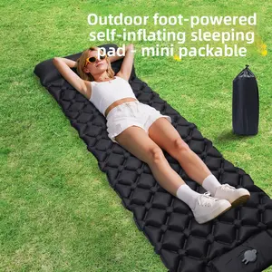 Foot-Powered Outdoor Camping Tent, Inflatable Sleeping Pad, Portable Ultra-Light Nap Mat, Single Person Waterproof Mattress, Outdoor Gear