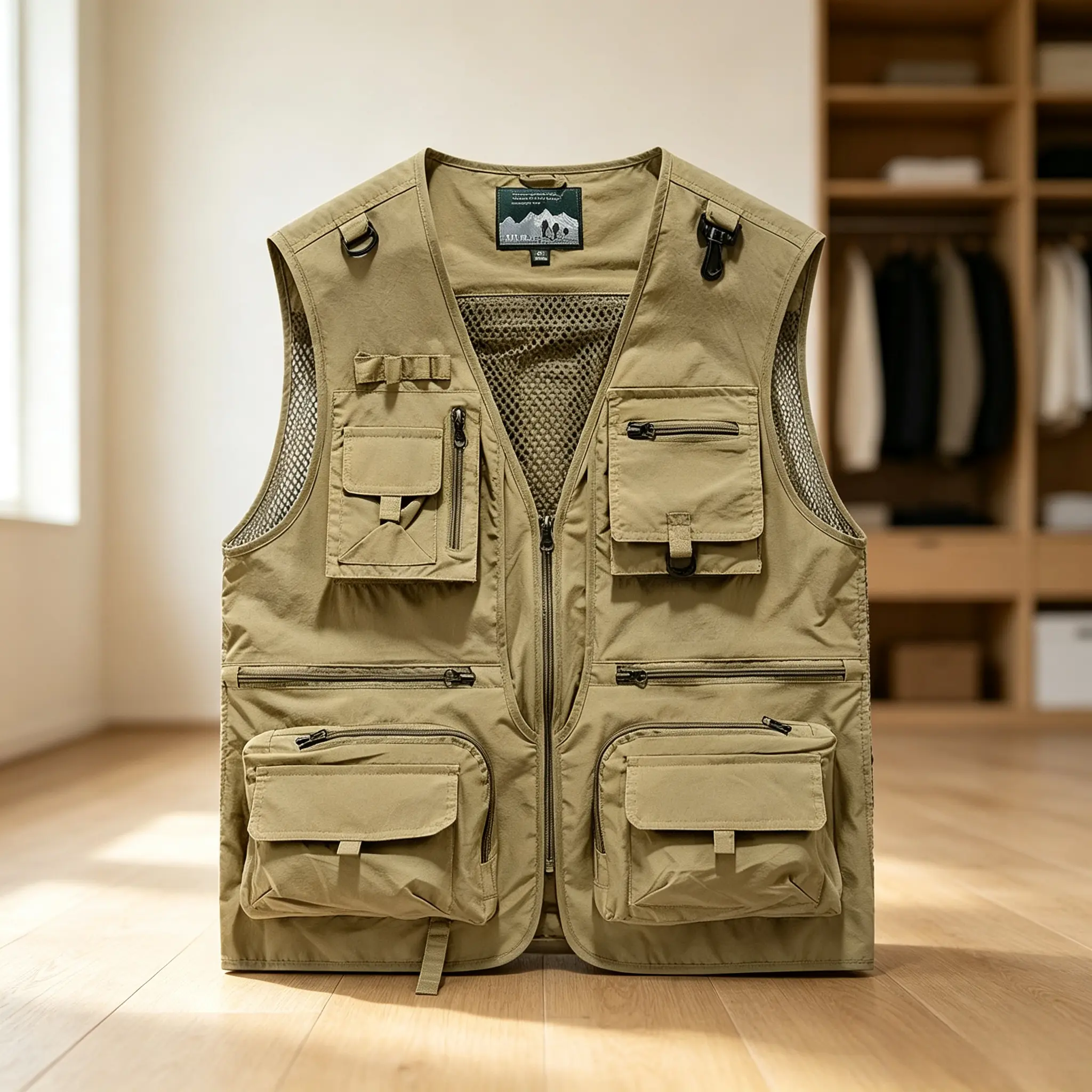 Men's Outdoor Fishing Work Safari Travel Photo Cargo Vest Outdoor Fishing Vest