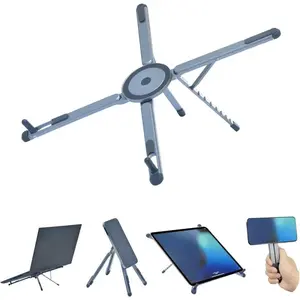 Adjustable Laptop Stand for Desk,Portable Metal Laptop Riser,Ergonomic Foldable Computer Stand,Lightweight Easy Storage,Collaborative Work,Compatible with MacBook/Dell/HP/Lenovo/Laptops up to17 inches