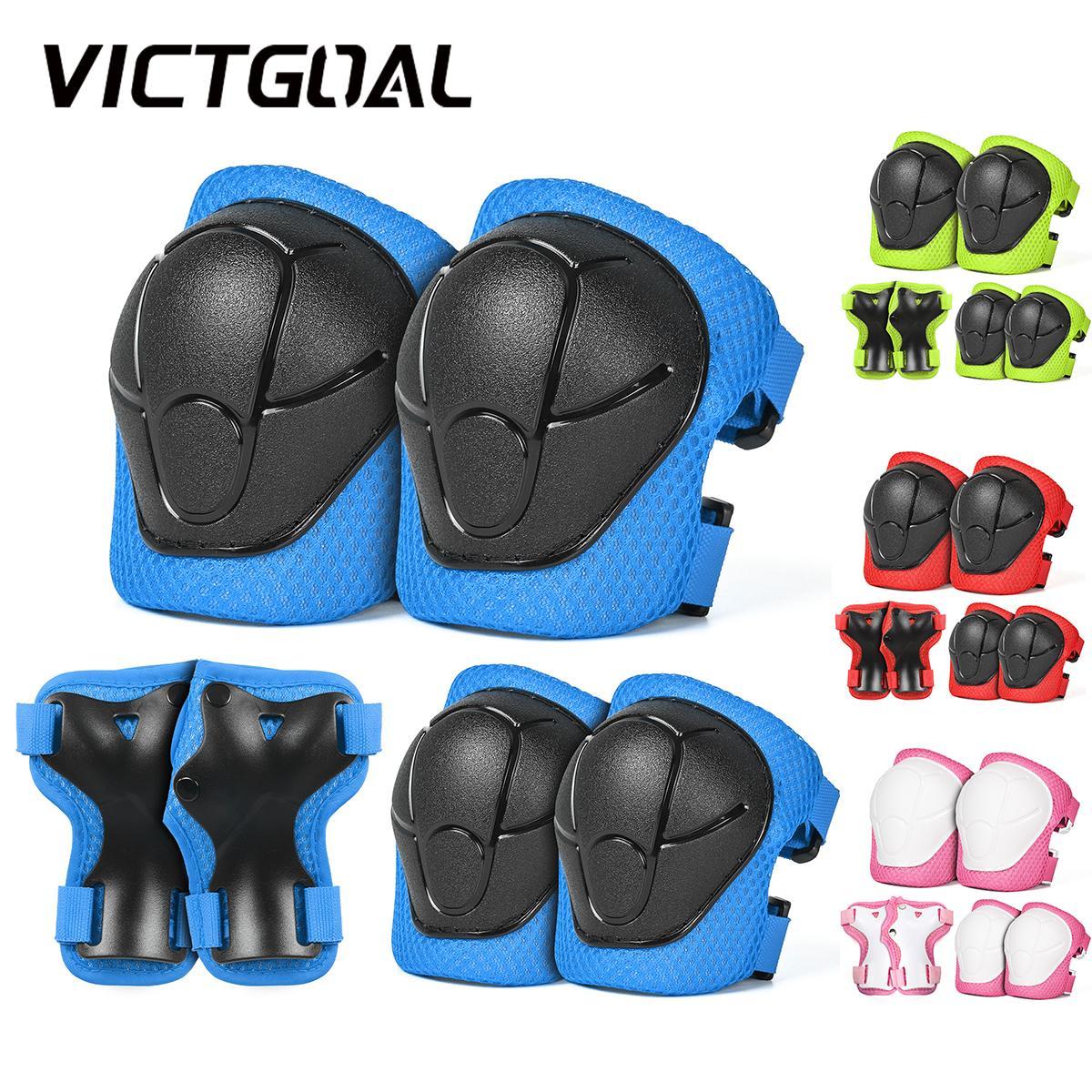 Kids Protective Gear Set, 6 Counts/set Knee Elbow Wrist Guard, Sports Protective Gear for Scooter Skateboard Balance Bike Children Cycling