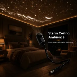 USB Galaxy Projector, Starry Sky Ceiling Projector for Bedroom Decor, Portable Galaxy Projection for Hallway, Car Interior and Home Atmosphere Night Light