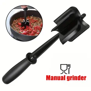 1pc Manual Handheld Meat Chopper and Masher - Heavy-Duty Non-Stick Meat Crusher, Portable Burger Press, Suitable for Beef and Chicken, Indoor and Outdoor Use, No Electricity Needed