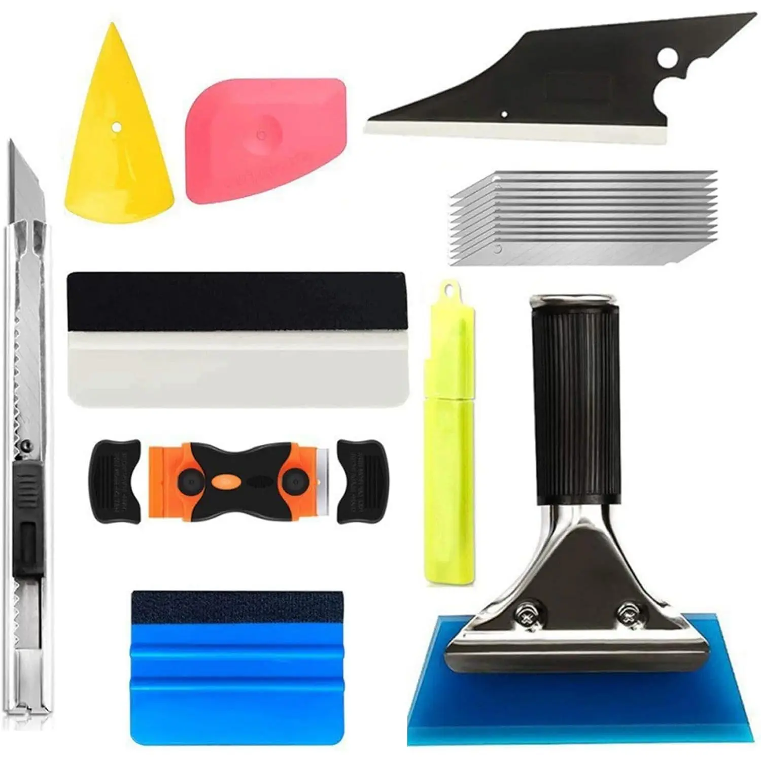 18 count  Window Tint Kit,  Glass Protective Film Wrapping Installation Set, Auto Vinyl Wrap Tinting Tools Included Squeegees, Window Rubber ,  with  (18PCS)