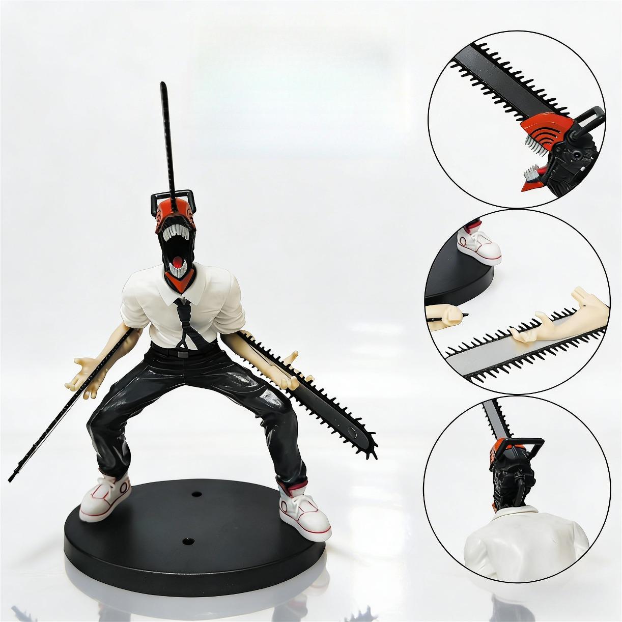 15 18.5 19 CM Chainsaw Man Denji Anime Figure Toys Double Chainsaw Mutant Action Figure PVC Collection Figurine Model Dolls Car Decoration Birthday Gifts For Adult Fans