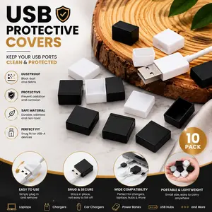 10 USB Data Cable Protection Caps, Plug Protector Sleeves, USB Interface Covers, Type a Male Connector Guards, Essential Accessories