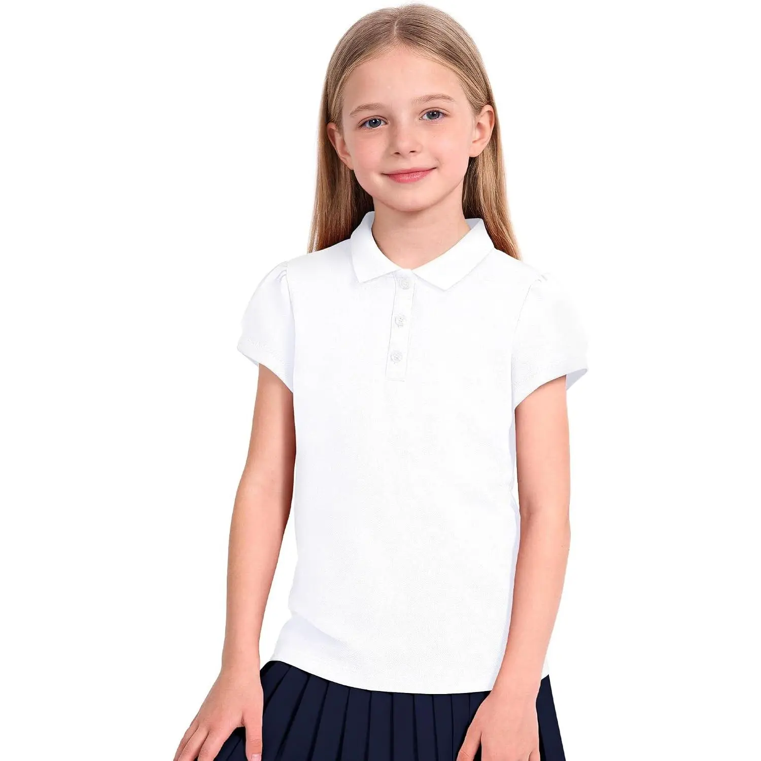 School Uniform Shirts for Girls - Kids' Polo Shirts for Golf Tennis Tops(Gift)