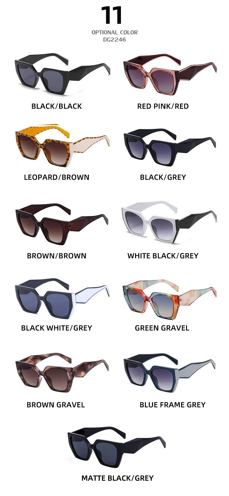 New Fashion Cat Eye Wide Arm Sunglasses for Women High-end Ins Style Wholesale Full Frame UV Protection Sunglasses