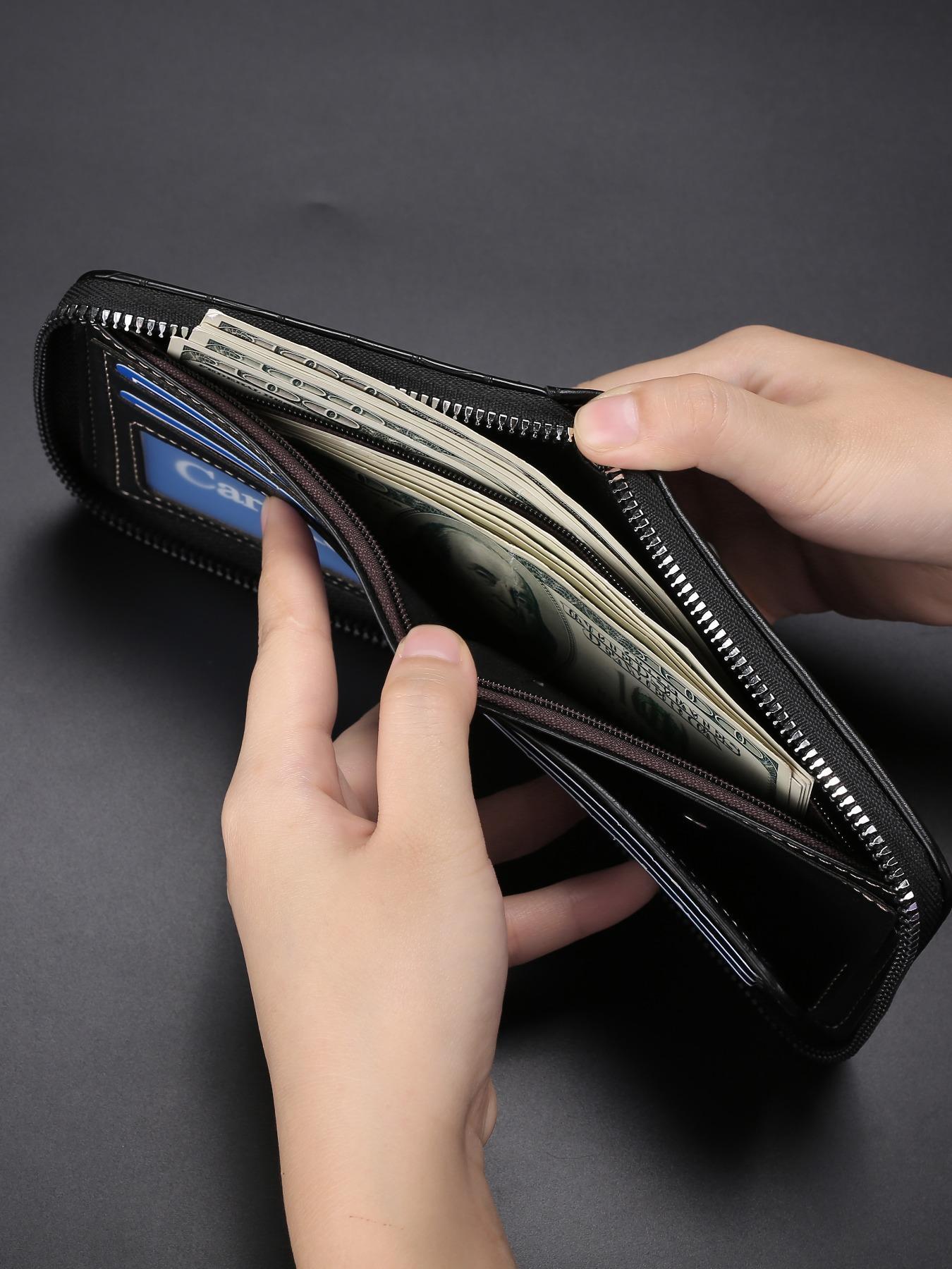 Men's Business Fashion Patchwork Short Wallet, Casual Multi Card Slot Wallet for Daily Used, Vintage All-match Durable Bifold Wallet for Men, Business Style Wallet