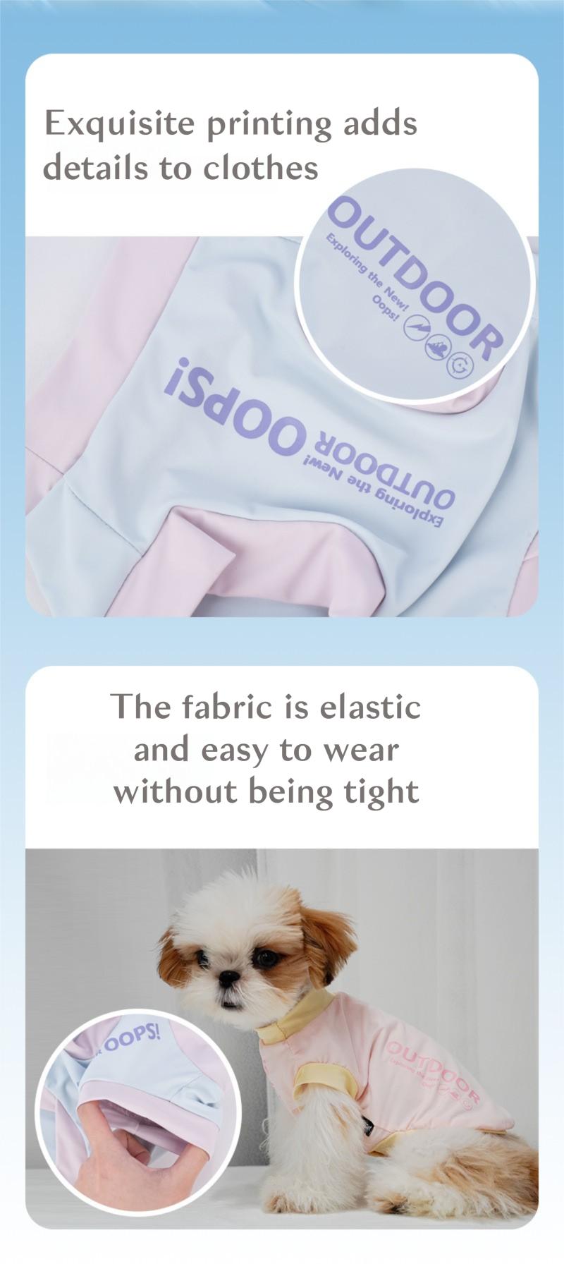 Cooling Summer Dog Shirt for Small Breeds – 2-Leg Design, Breathable Colorblock Tee for Bichon, Schnauzer, Puppies, Wholesale