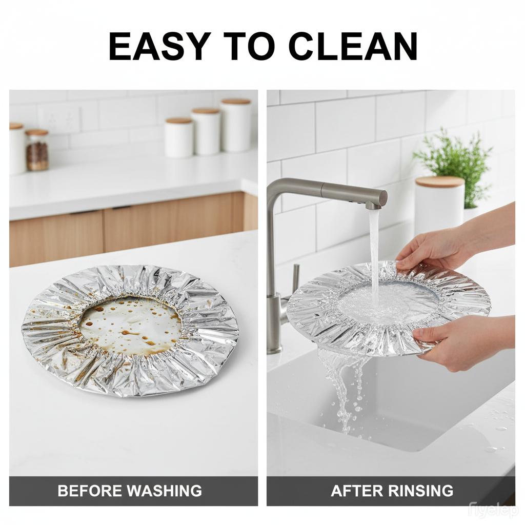 50pcs-Aluminum foil thermal insulation film dining table meal thermal insulation cover household aluminum foil plastic wrap cover kitchen fresh insulation