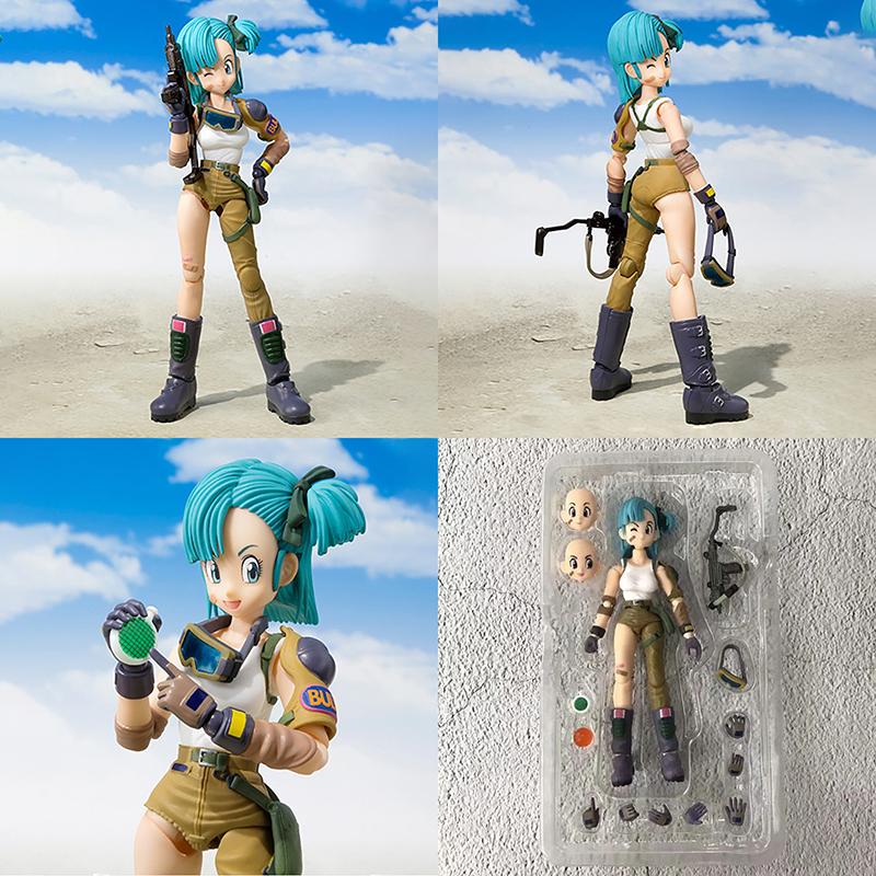 13.5cm Anime Figure Bulma, Articulated PVC Collectible Doll, SHF Childhood Model Toy