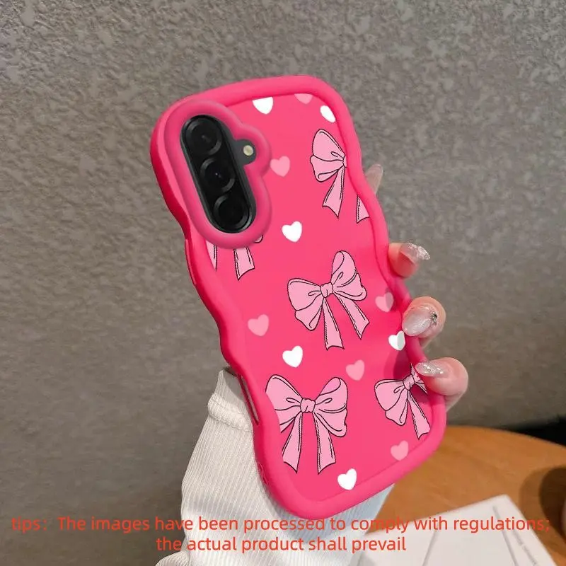 Full-Coverage Protective Shockproof Case | Dreamy Pink Butterfly Macaron Color Mobile Phone Case for Samsung A05s/A13/A14/A15/A16/A17/A25/A34/A35/A36/A52/A53/A54/A55/A56 Series Casing