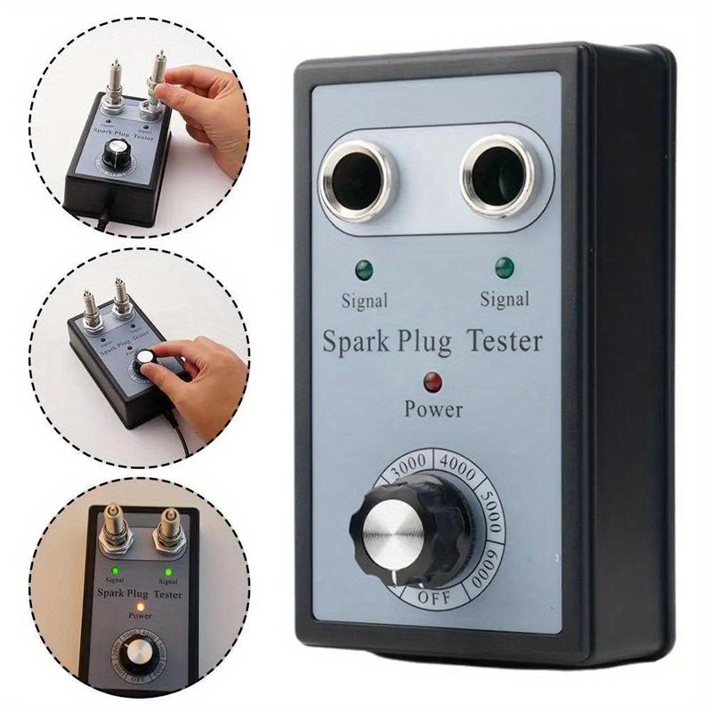 Dual Hole Spark Plug Tester Adjustable In-Line Ignition Plug Analyzer ...