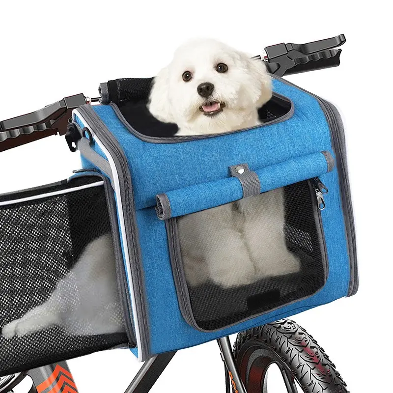 Bicycle Car Pet Bag, Portable Dog Backpack, Expandable Small Pet Outing Bag, Foldable Cat Carrier, Breathable Design, Outdoor