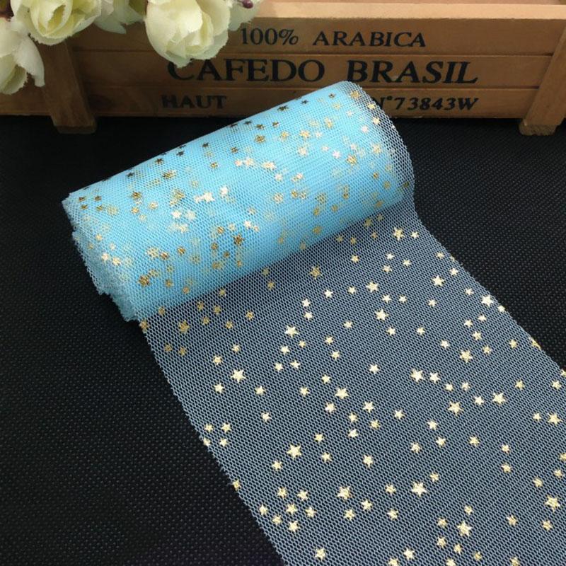 5m/roll 8cm Star Tulle Confetti Glitter Tulle Baking Cake Topper Tutu Pom Bow Soft Squine Tulle DIY Wedding Birthday Decoration