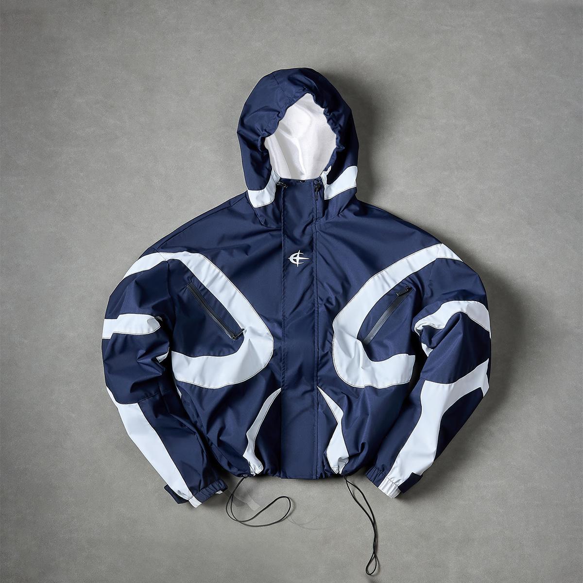 Y2K Futuristic Techwear Jacket | Grey & White Aesthetic