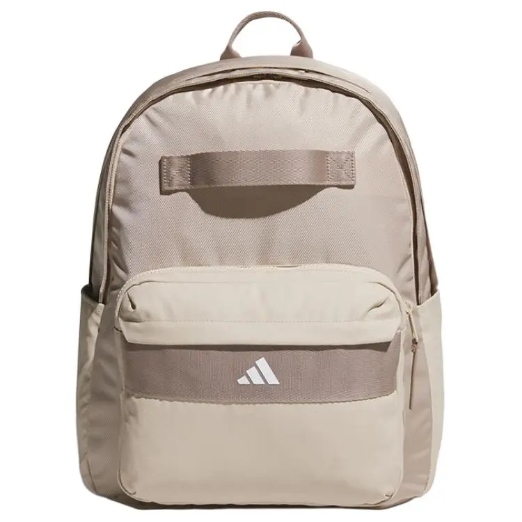Adidas Polyester Outdoor Travel Backpack – Medium Size, Unisex, Casual Style, Light Brown