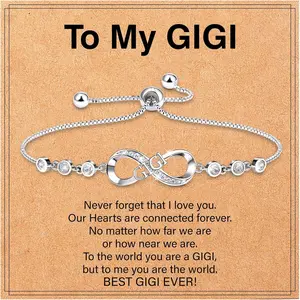 Gifts, Mimi/Gigi Bracelet  Grandma  Mother's Day, Perfect Presents  Grandma, Infinity Love Heart Bracelets  Women