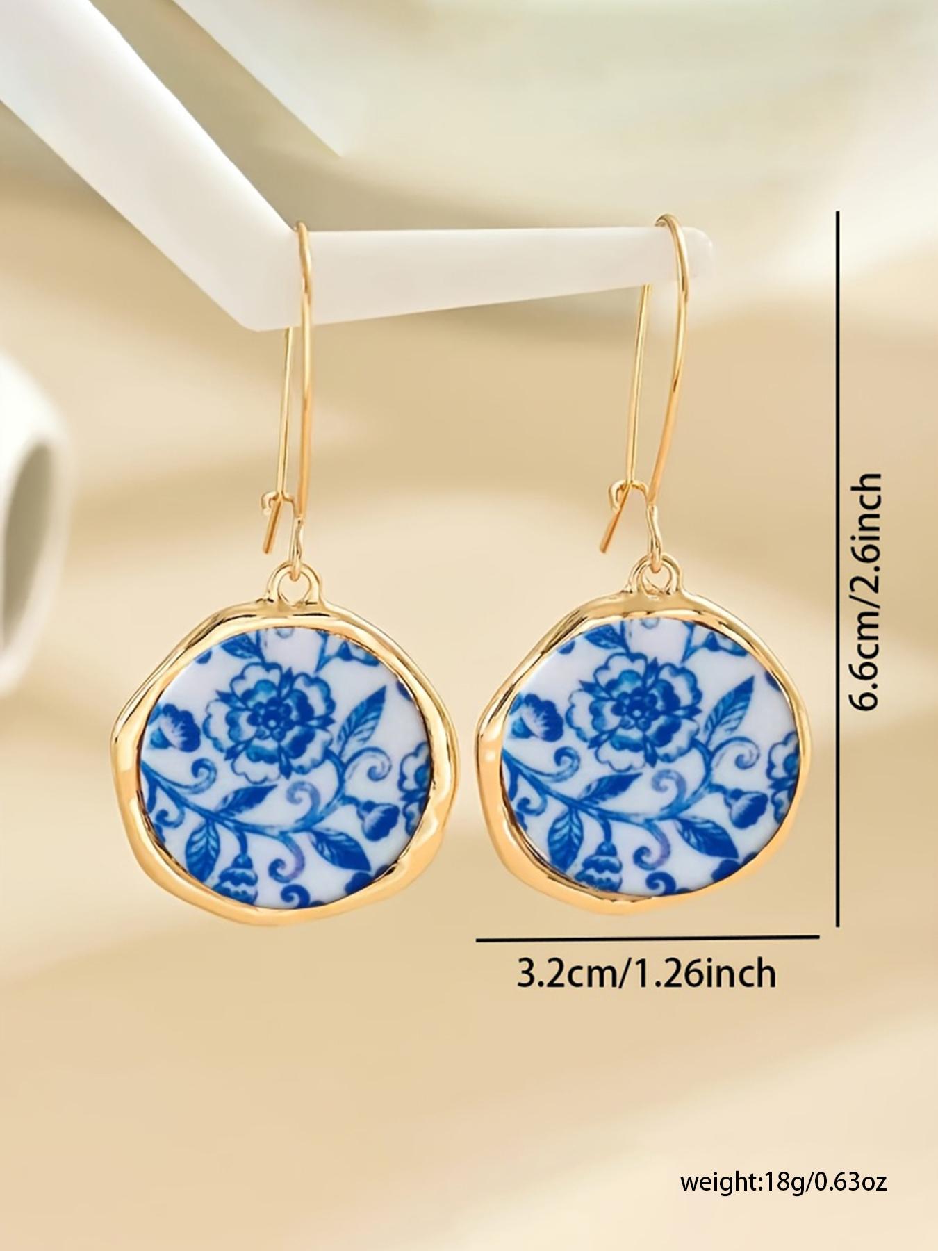 Vintage Flower Dangle Earrings, Fashionable Jewelry for Women, Trendy All-match & Exquisite Jewelry for Birthday Gift, Statement Earrings