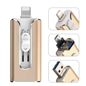 64GB/128GB/256GB/512gb 4 in 1 USB Flash Drive, USB 3.0 for Type-C & Android, High Speed Memory Stick, Multi-Purpose Storage, Pendrive, USB Thumb Drive
