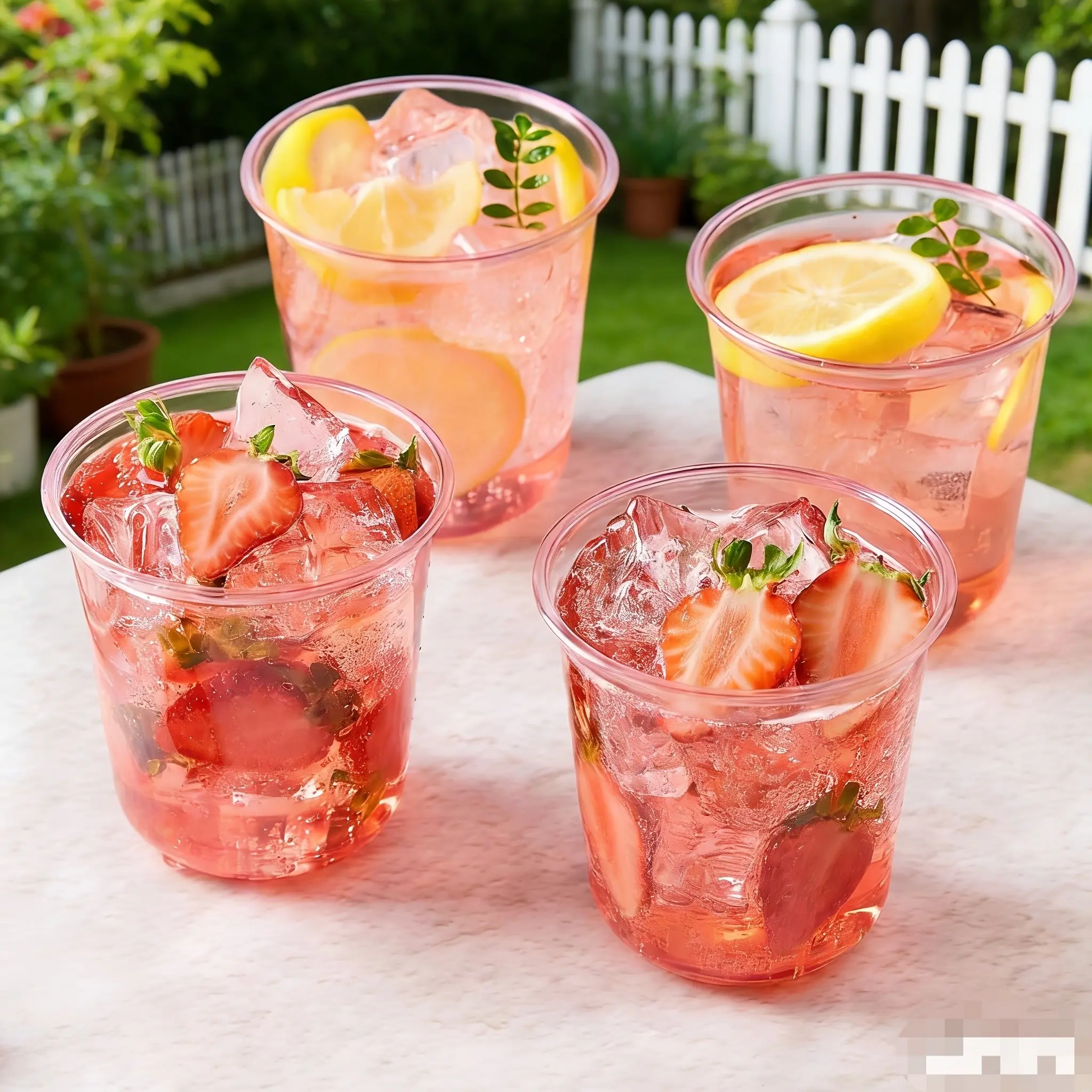 28/38pcs. 12oz Pink Plastic Cups, Stemless Wine Glasses, Crystal Cocktail Glasses, Cold Cups, Party Cups, Suitable for Valentine's Day, Wedding Parties, Birthday Parties, and Other Occasions