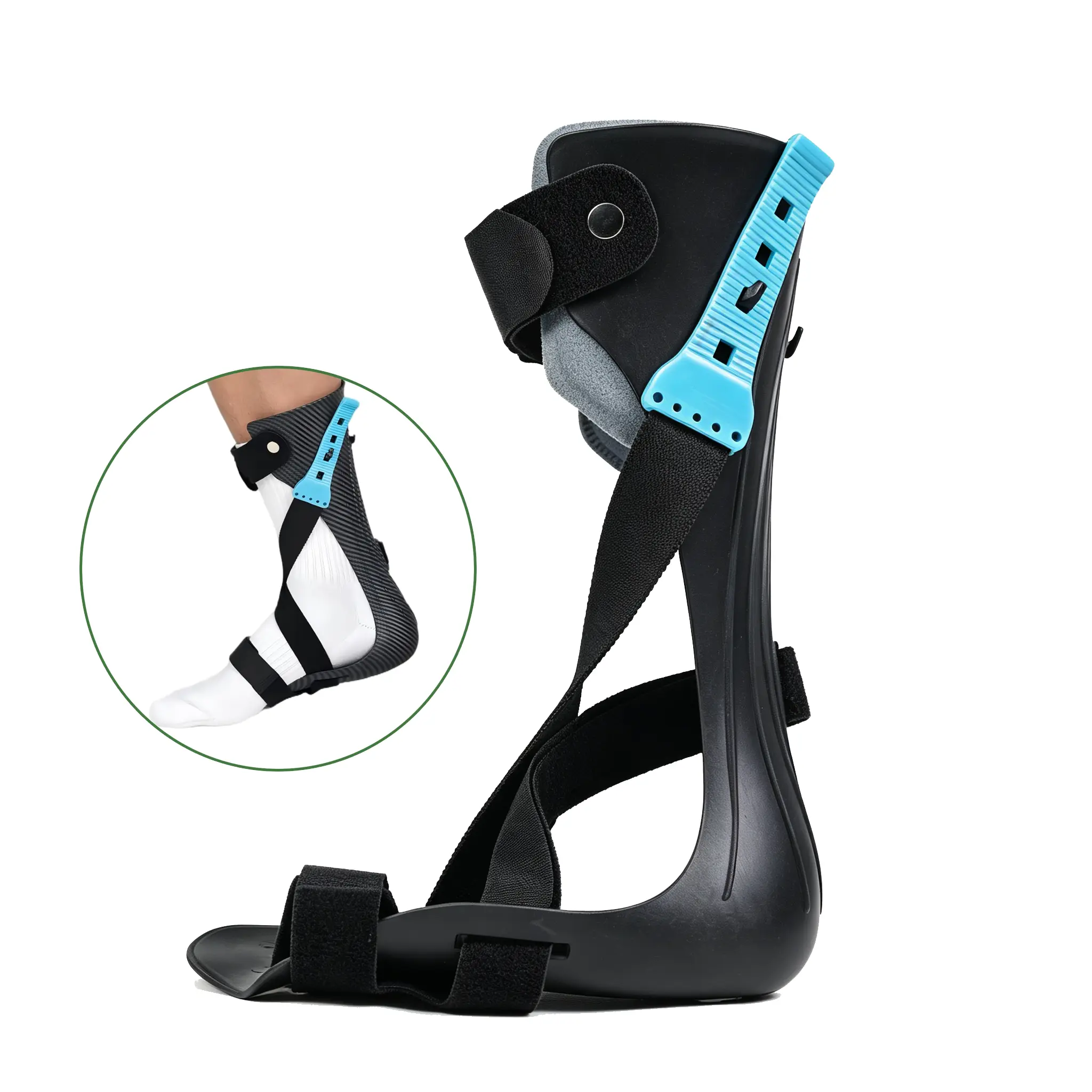 Drop Foot Brace for Walking AFO Ankle Support Corrects Gait Fits Any Shoes Post - Stroke Nerve Injury Recovery Aid Foot Corrector