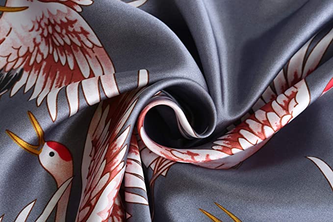 Silk Satin Wedding Bride Bridesmaid Robe Floral Bathrobe Short Kimono Robe Night Robe Bath Robe Fashion Dressing Gown For Women